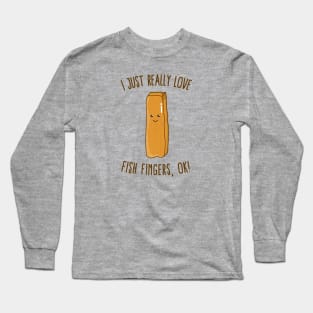 I Just Really Love Fish Fingers, Ok! Cute Kawaii Fish Sticks Long Sleeve T-Shirt